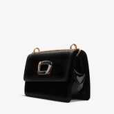 The Ferrara Black Patent Leather Handbag On Sale