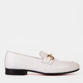 The Monaco White Leather Shoe Bit Loafer All New
