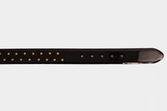 The Jupiter Black Patent Spike Leather Belt On Sale