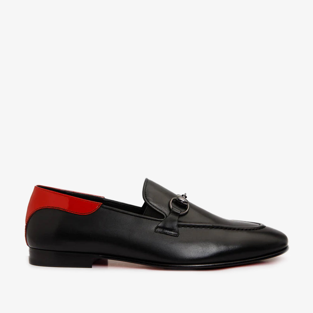 The Maratea Black Leather shoe Bit Loafer Shoe Universal Fit