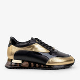 The Arda Black Gold Leather Sneaker Universal Fit