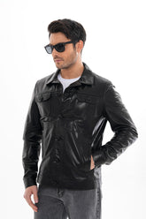 The Azzuro Black Leather Jacket Universal Fit