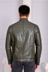 The Argento Green Leather Jacket Universal Fit