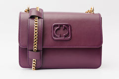 The Maneadero Purple Leather Handbag On Sale