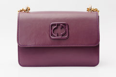 The Maneadero Purple Leather Handbag On Sale