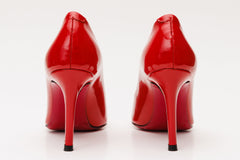 The Ege Red Leather Pump Fuchsia Sole Shoe Fine Craftsmanship