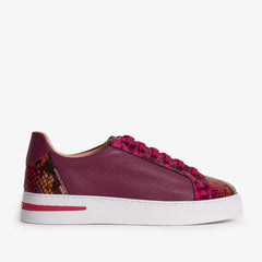 The Burano Purple Fuchsia Leather Sneaker On Sale