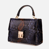 The Venezia Navy Blue Leather Snk Handbag Universal Fit