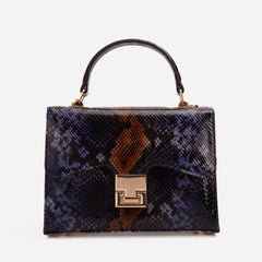The Venezia Navy Blue Leather Snk Handbag Universal Fit