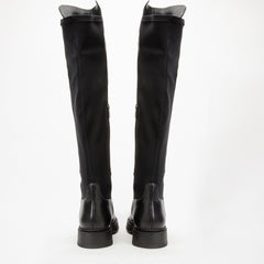 The Harmony Belle Black Leather Knee High Boot Exclusive Style