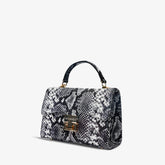 The Venezia Black White Leather Handbag All New