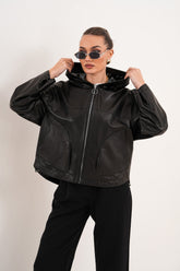 The Calyra Reversible Leather Jacket – Black Fine Craftsmanship