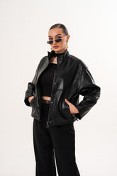 The Vesper Black Leather Jacket All New