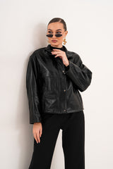 The Vesper Black Leather Jacket All New