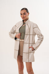 The Prado Reversible Cream Leather Jacket Fine Craftsmanship