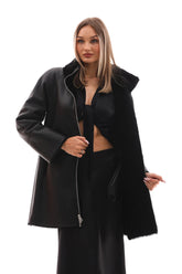 The Nyra Reversible Shearling Leather Jacket Exclusive Style