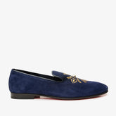 The Lazio Shoe Navy Blue Suede Slip-on Loafer Shoe Fine Craftsmanship