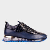 The Marseille Navy Blue Leather Sneaker Fine Craftsmanship