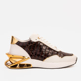 The Bellagio White Gold Leather Sneaker Exclusive Style