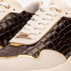 The Bellagio White Gold Leather Sneaker Exclusive Style