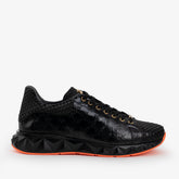 The Caesars Black Leather Sneaker For Sale