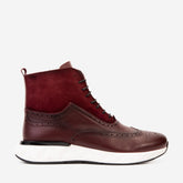 The Regent Burgundy Leather Wingtip\n Brogue Casual Boot On Sale