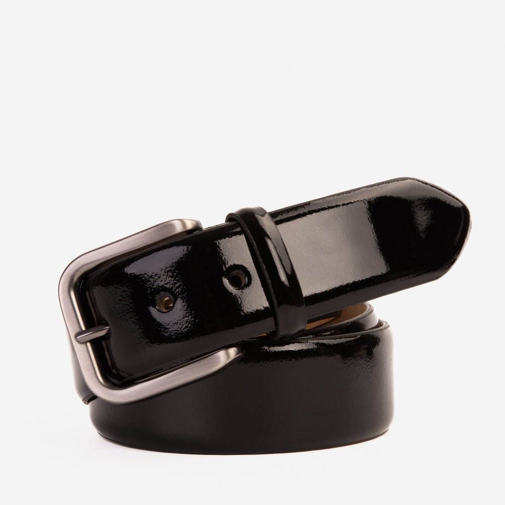 The Dodoma Black Patent Leather Belt All New