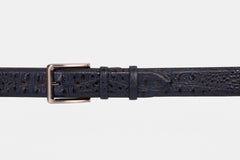 The Savamala Blue Leather Belt On Sale
