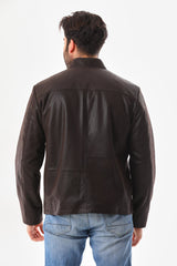 The Varden Brown Leather Jacket Fine Craftsmanship