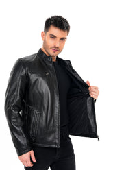 The Falcon Black Smooth Leather Jacket All New
