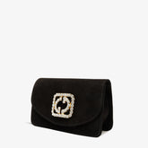 The California Black Suede Leather Handbag Exclusive Style