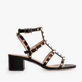 The Nejapa Black Multi Strap Leather Sandal Universal Fit