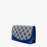 The Nampula Sax Blue Glitter Leather Handbag Exclusive Style