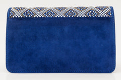 The Nampula Sax Blue Glitter Leather Handbag Exclusive Style