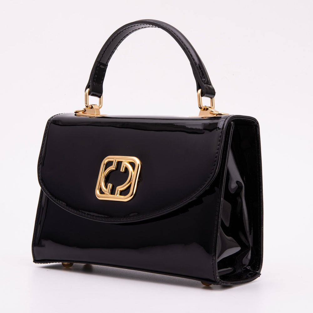 The Rosalinda Black Leather Handbag Universal Fit