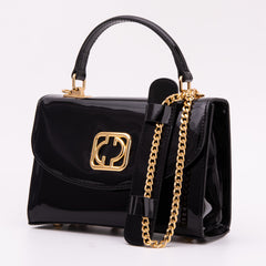 The Rosalinda Black Leather Handbag Universal Fit
