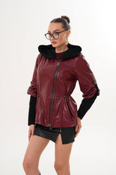 The Hudson Burgundy Leather Jacket Fine Craftsmanship