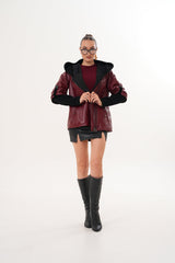 The Hudson Burgundy Leather Jacket Fine Craftsmanship