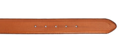 The Maratea Tan Navy Leather Belt Fine Craftsmanship