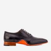 The Draco Handmade Black Semi Brogue Oxford Shoe Universal Fit