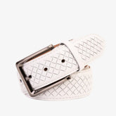 The Layla White Woven Leather Belt All New