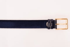 The Casaletti Navy Blue Leather Belt On Sale