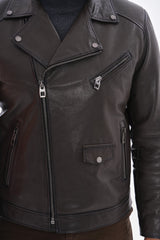 The Volt Textured Charcoal Leather Jacket All New