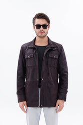 The Cremona Deep Brown Suede Leather Jacket All New