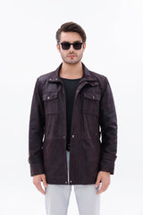 The Cremona Deep Brown Suede Leather Jacket All New