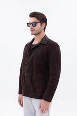 The Matera Suede Brown Leather Jacket Universal Fit
