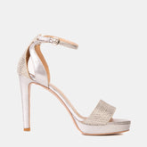 The Mars Platform Heel Silver Leather Women's Sandal All New