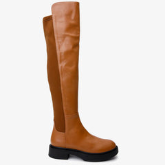 The Harmony Belle Tan Leather Knee High Boot Exclusive Style