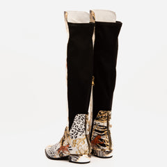 The Perugia Leather Pointy Toe Knee High Boot For Sale