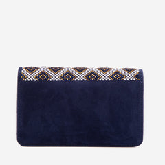 The Nampula Navy Blue Glitter Leather Handbag All New